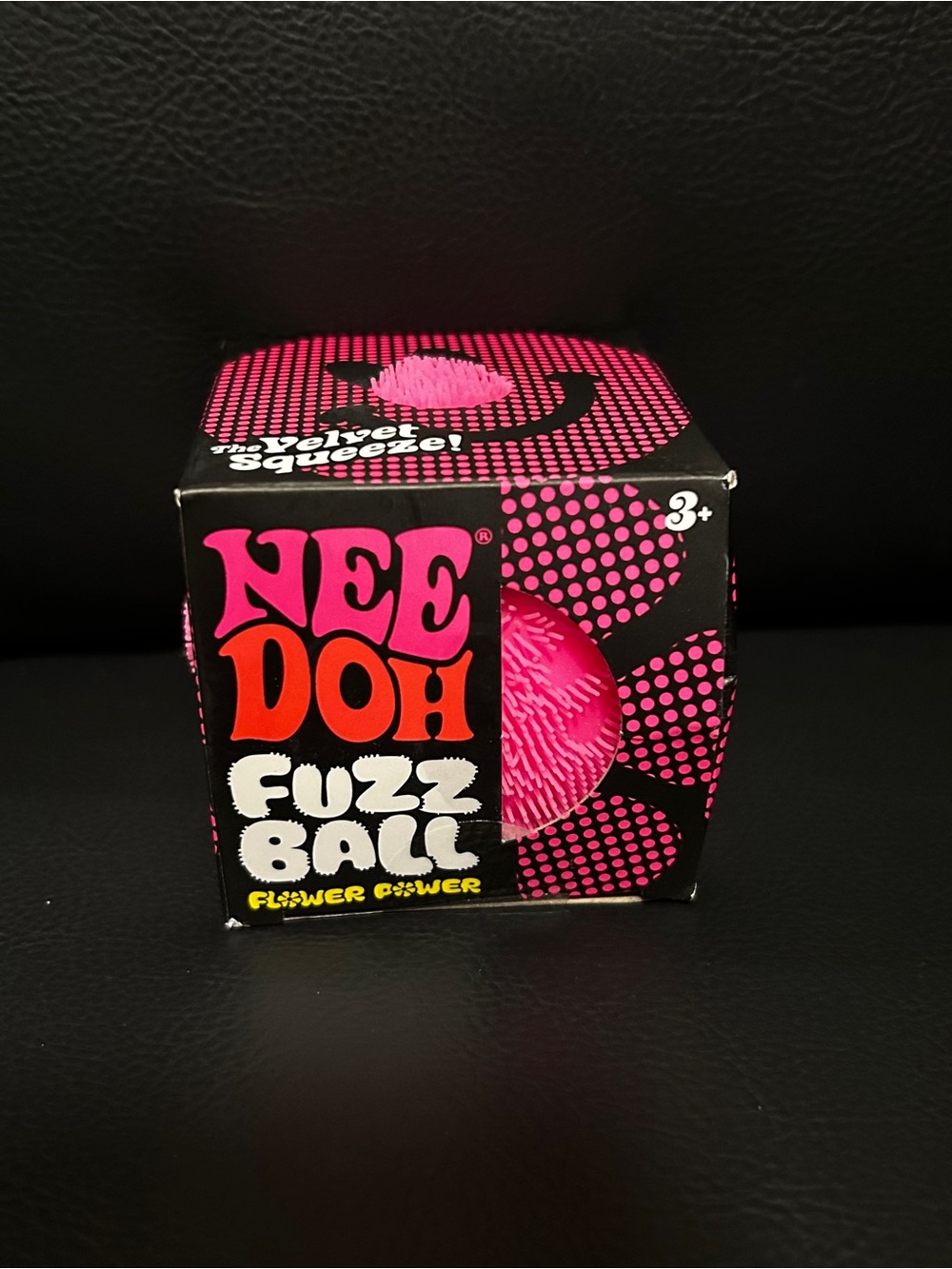 NeeDoh Fuzz Ball Flower Power Squishy Fidget Toy NEW - PINK